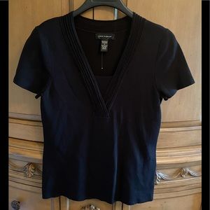 Cable & Gauge short sleeve black sweater M